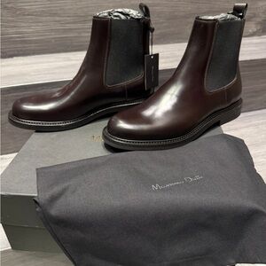 Massimo Dutti Men's Dark Brown Chelsea Boots